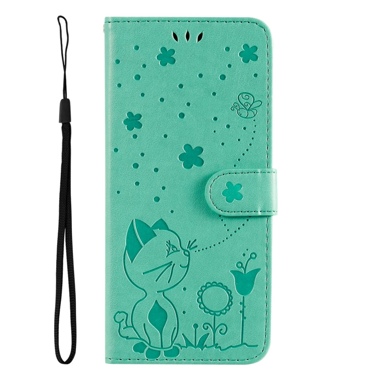 For Honor Magic7 Cat Bee Embossing Pattern Shockproof Leather Case