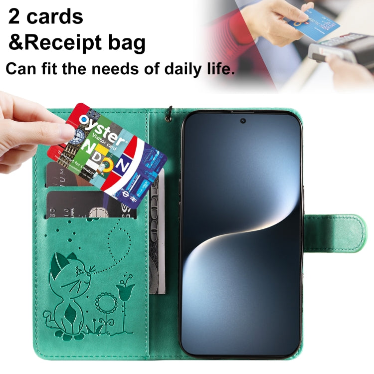 For Honor Magic7 Cat Bee Embossing Pattern Shockproof Leather Case