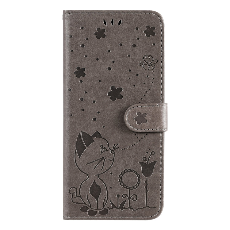 For Samsung Galaxy A26 5G Global Cat Bee Embossing Pattern Shockproof Leather Case