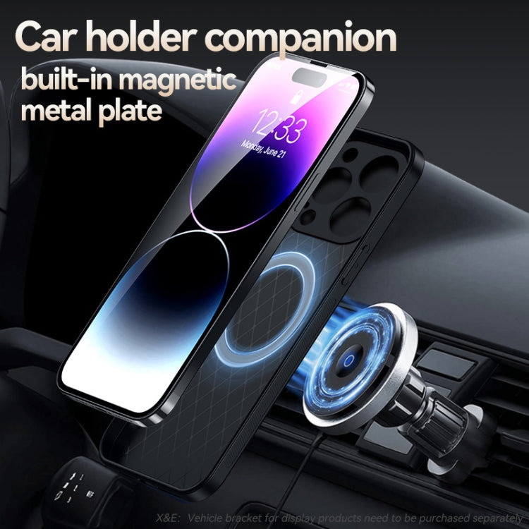 For iPhone 15 Pro Max Litchi Leather Magnetic Full Coverage Shockproof Phone Case