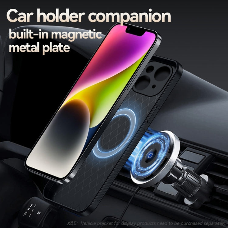 For iPhone 14 Plus Litchi Leather Magnetic Full Coverage Shockproof Phone Case