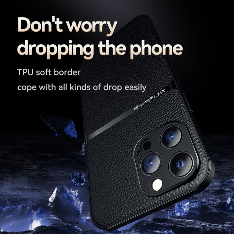 For iPhone 12 Pro Max Litchi Leather Magnetic Full Coverage Shockproof Phone Case