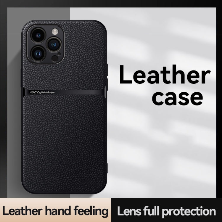 For iPhone 12 Pro Max Litchi Leather Magnetic Full Coverage Shockproof Phone Case
