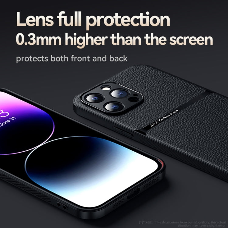 For iPhone 12 Pro Max Litchi Leather Magnetic Full Coverage Shockproof Phone Case