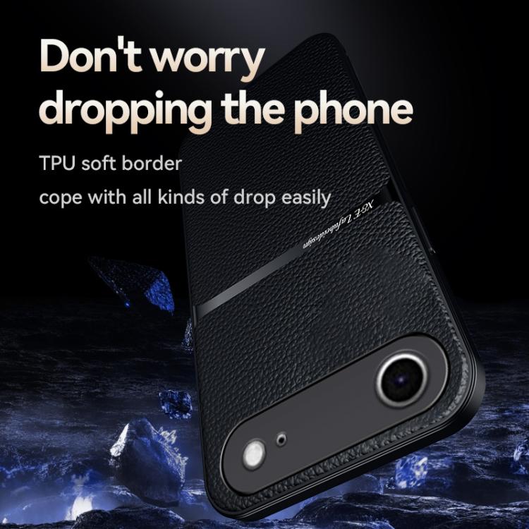 For iPhone Air Litchi Leather Magnetic Full Coverage Shockproof Phone Case