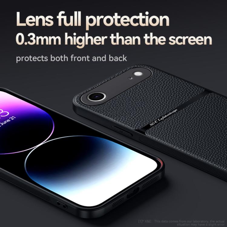For iPhone Air Litchi Leather Magnetic Full Coverage Shockproof Phone Case