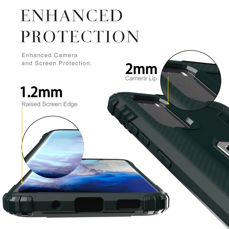 For Vivo iQOO 3 5G Carbon Fiber Protective Case with 360 Degree Rotating Ring Holder
