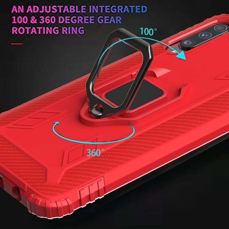 For Wiko View 4 / View 4 Lite Carbon Fiber Protective Case with 360 Degree Rotating Ring Holder