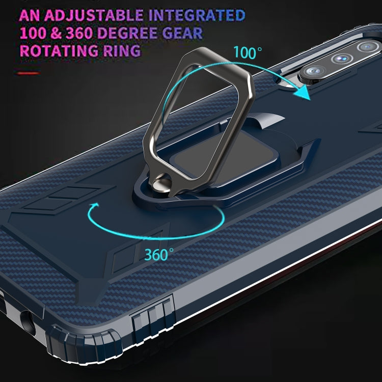 For Wiko View 4 / View 4 Lite Carbon Fiber Protective Case with 360 Degree Rotating Ring Holder