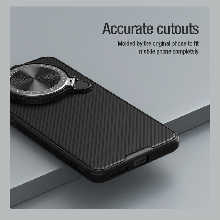 For Huawei Mate 70 NILLKIN Black Mirror Prop CD Texture Mirror Phone Case - Black