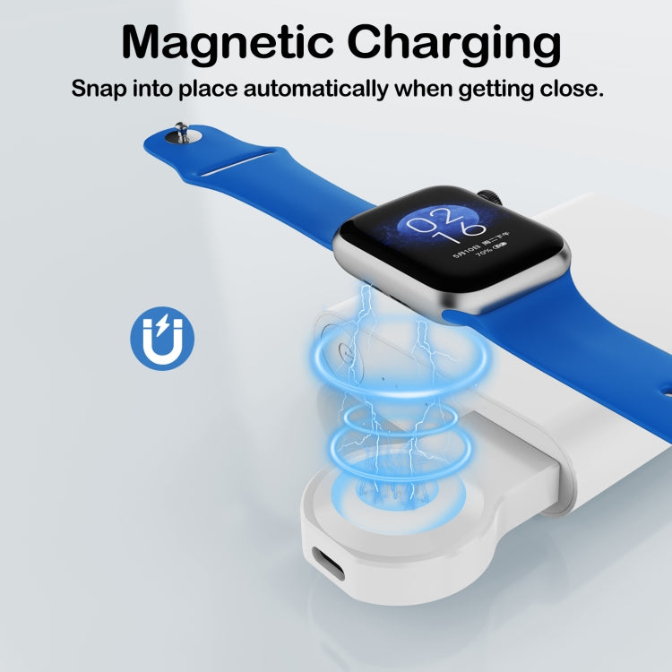 For Apple Watch Series A13 Portable Wireless Charger - White