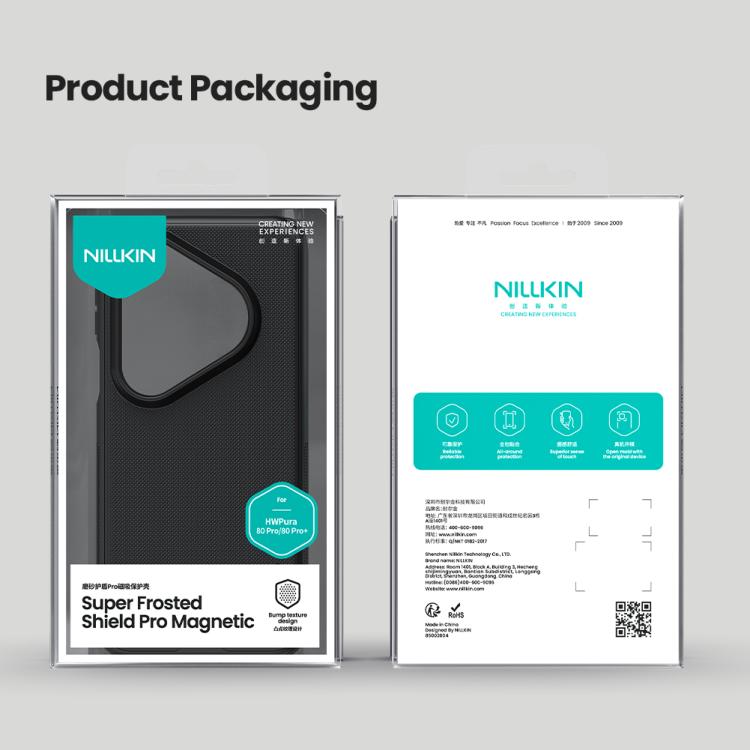 For Huawei Pura 80 Pro 5G / 80 Pro+ 5G NILLKIN Frosted Shield Pro Magnetic Magsafe Phone Case - Black