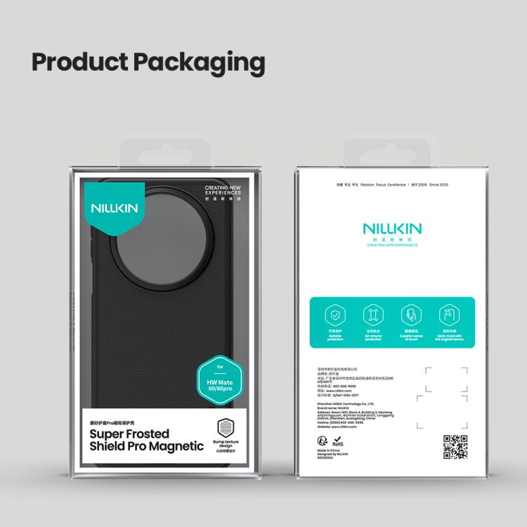 For Huawei Mate 80 / 80 Pro NILLKIN Frosted Shield Pro Magnetic Magsafe Phone Case - Black