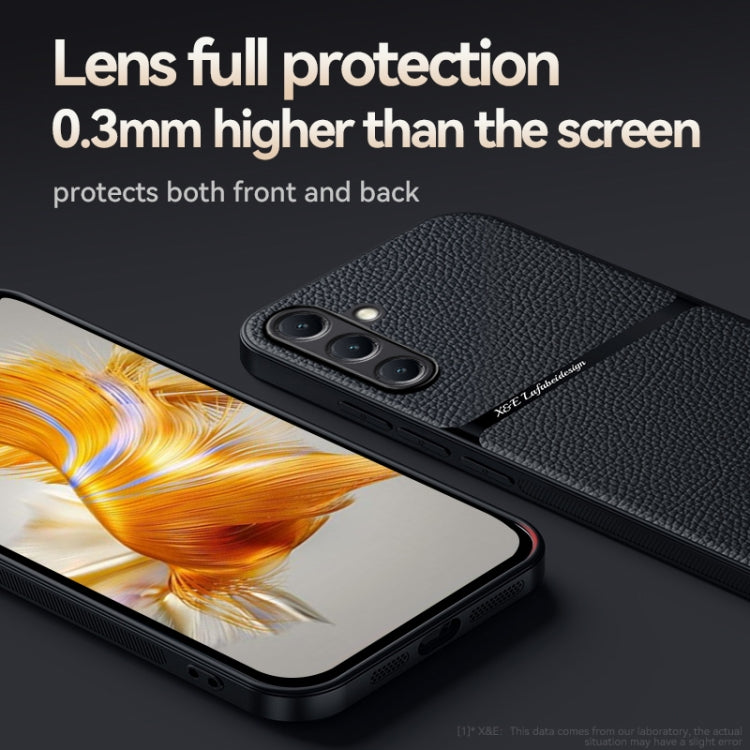 For Galaxy A16 5G Litchi Leather Magnetic Full Coverage Shockproof Phone Case