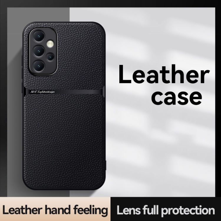 For Galaxy A52 5G Litchi Leather Magnetic Full Coverage Shockproof Phone Case
