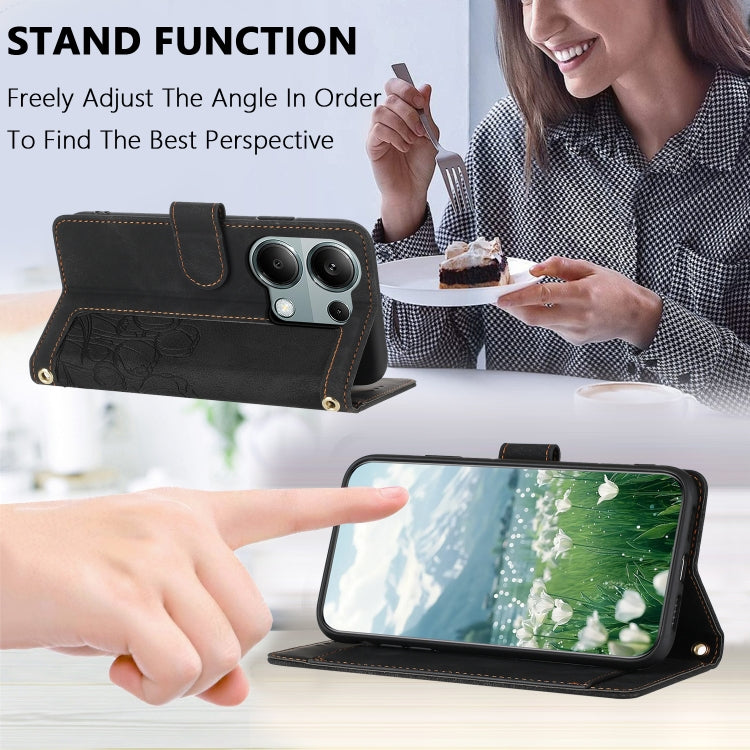 For Redmi Note 13 Pro 5G Tulips Embossed Leather Phone Case with Lanyard