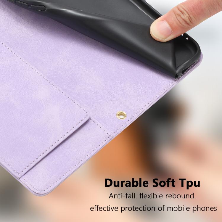 For Xiaomi 15T Tulips Embossed Leather Phone Case with Lanyard