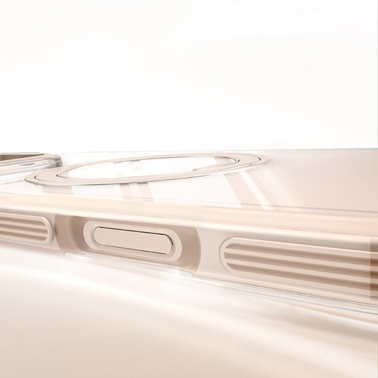 For iPhone 16 Pro Max Gear Plating PC 360 Ring Holder Magsafe Phone Case