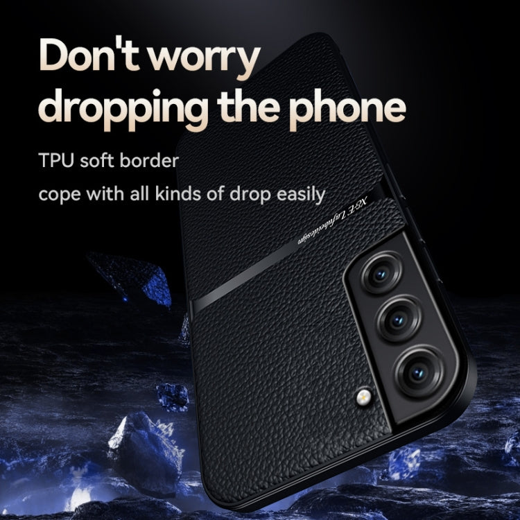 For Samsung Galaxy S22 5G Litchi Leather Magnetic Full Coverage Shockproof Phone Case