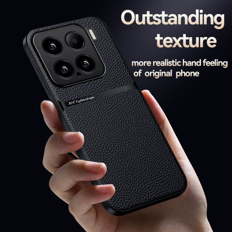 For Xiaomi 15 Litchi Leather Magnetic Full Coverage Shockproof Phone Case