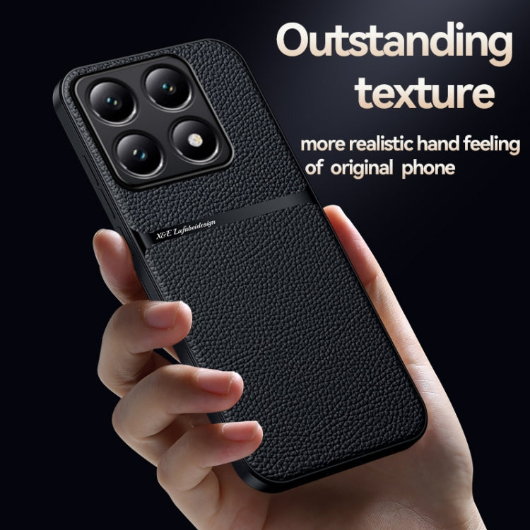 For Xiaomi 14T Litchi Leather Magnetic Full Coverage Shockproof Phone Case