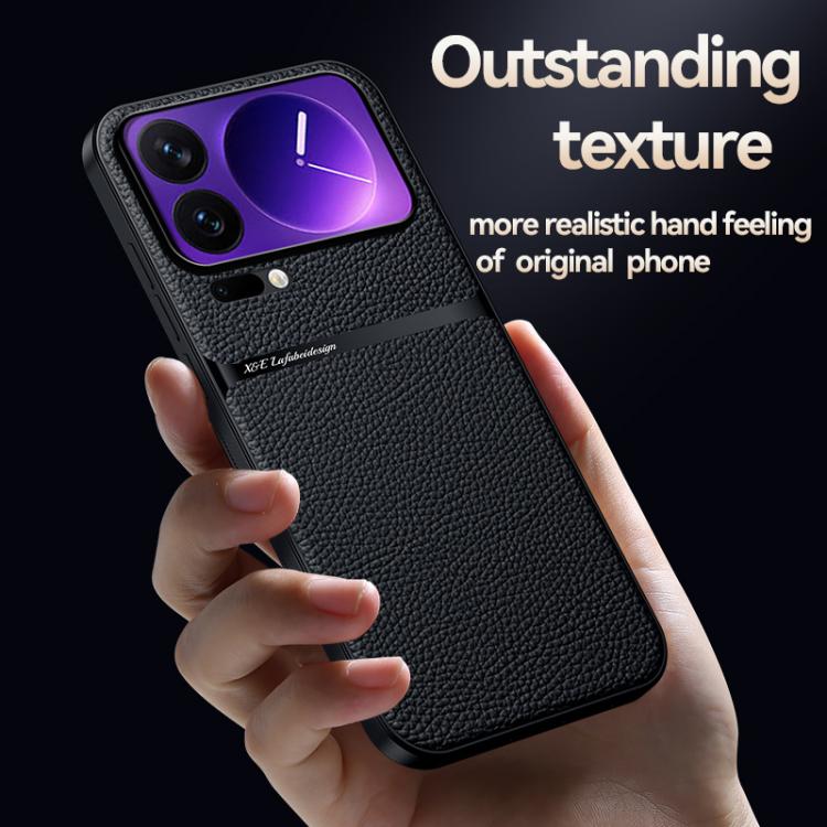 For Xiaomi 17 Litchi Leather Magnetic Full Coverage Shockproof Phone Case
