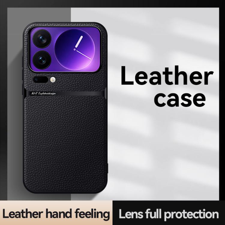 For Xiaomi 17 Pro Litchi Leather Magnetic Full Coverage Shockproof Phone Case
