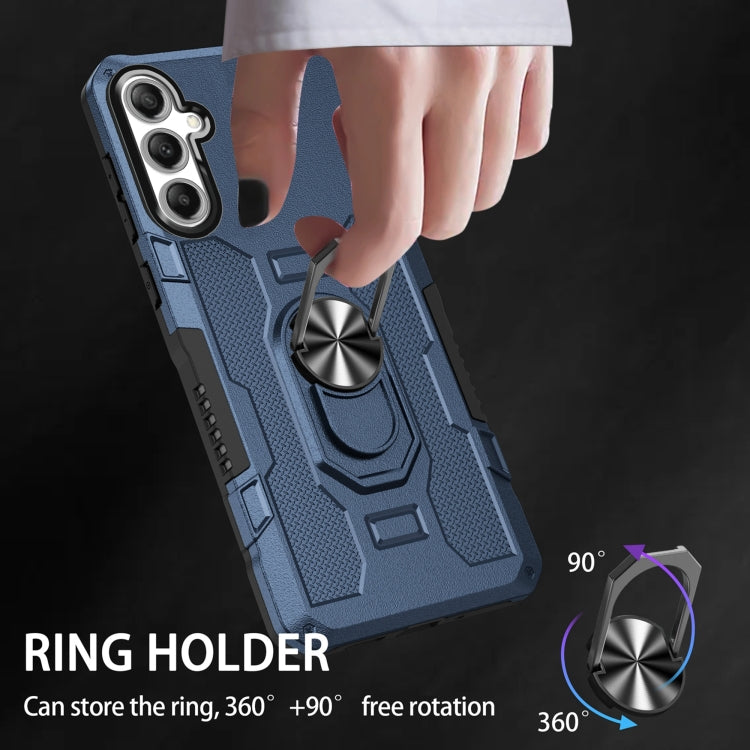 For Samsung Galaxy S25+ 5G Ring Holder Armor Hybrid Phone Case
