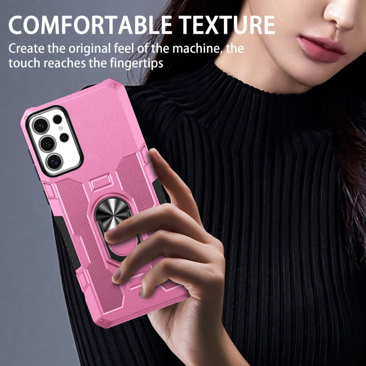 For Samsung Galaxy S25 Ultra 5G Ring Holder Armor Hybrid Phone Case