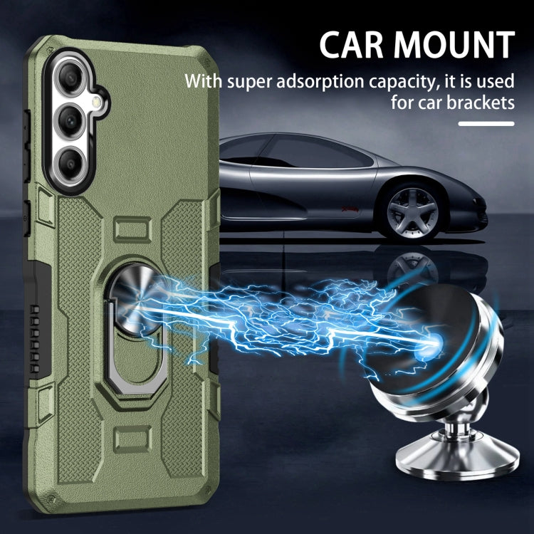 For Samsung Galaxy S24+ 5G Ring Holder Armor Hybrid Phone Case