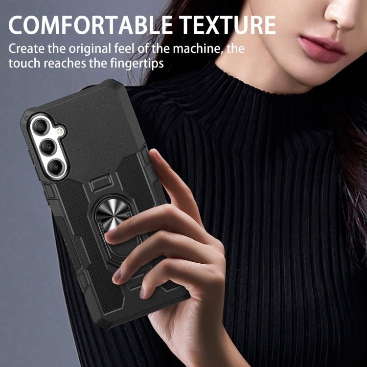 For Samsung Galaxy S24 FE 5G Ring Holder Armor Hybrid Phone Case