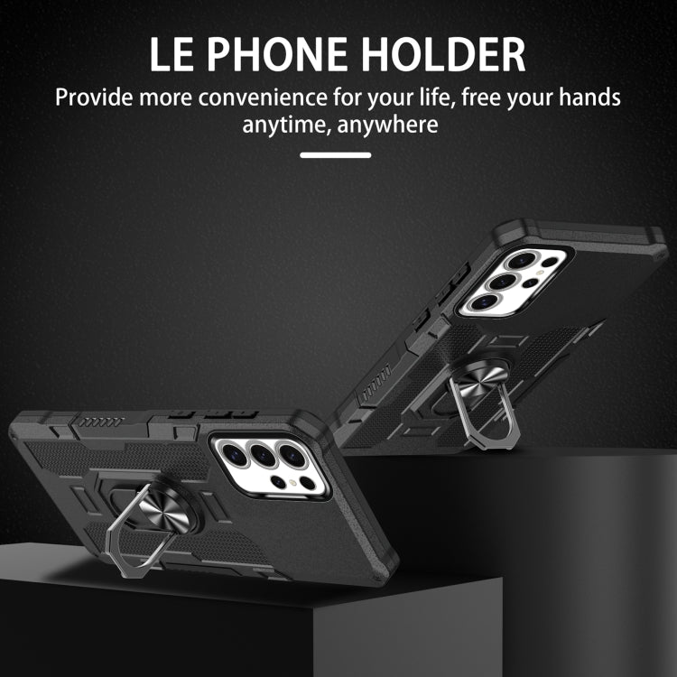 For Samsung Galaxy A55 5G Ring Holder Armor Hybrid Phone Case