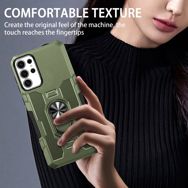 For Samsung Galaxy A55 5G Ring Holder Armor Hybrid Phone Case