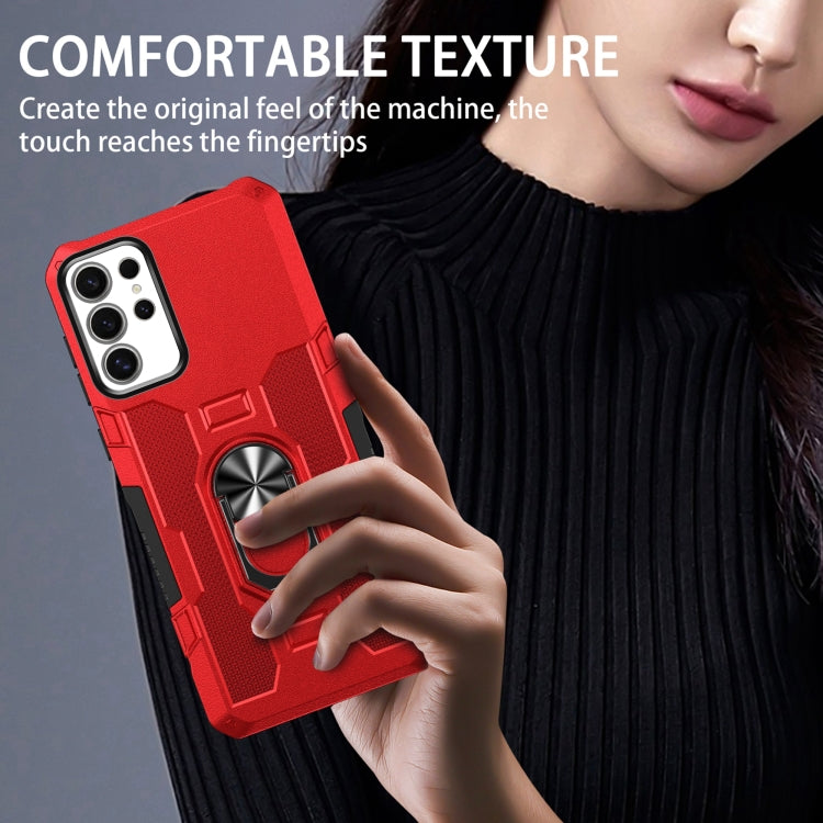 For Samsung Galaxy A55 5G Ring Holder Armor Hybrid Phone Case
