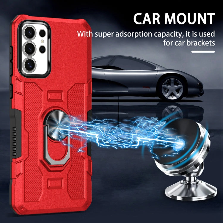 For Samsung Galaxy A55 5G Ring Holder Armor Hybrid Phone Case