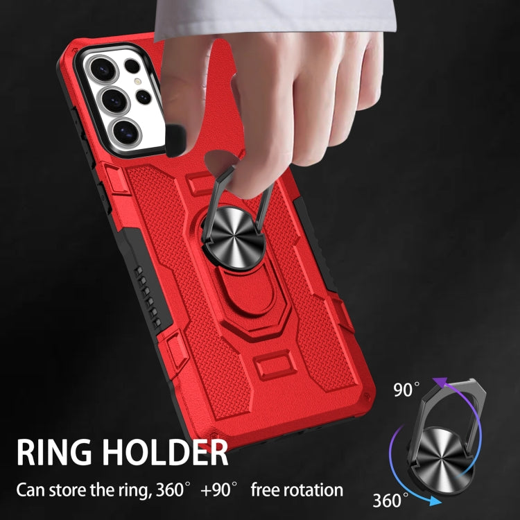 For Samsung Galaxy A55 5G Ring Holder Armor Hybrid Phone Case