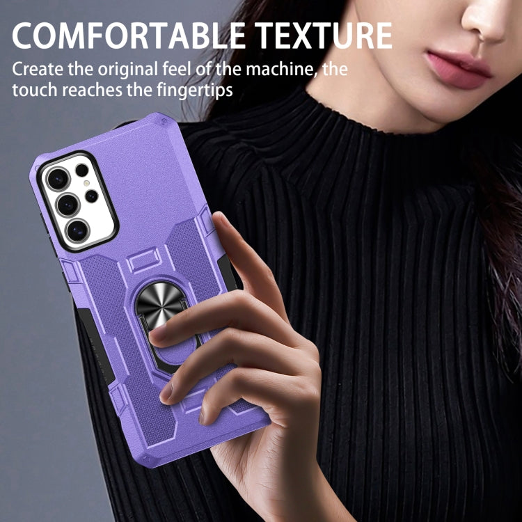 For Samsung Galaxy A55 5G Ring Holder Armor Hybrid Phone Case