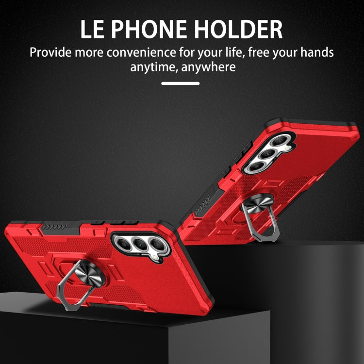 For Samsung Galaxy A15 Ring Holder Armor Hybrid Phone Case