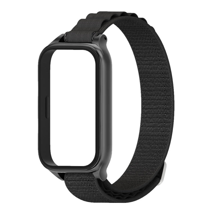 For Xiaomi Smart Band 9 Active / Redmi Band 3 Mijobs Metal Shell Nylon Watch Band