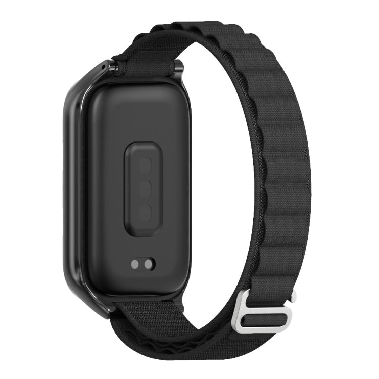 For Xiaomi Smart Band 9 Active / Redmi Band 3 Mijobs Metal Shell Nylon Watch Band