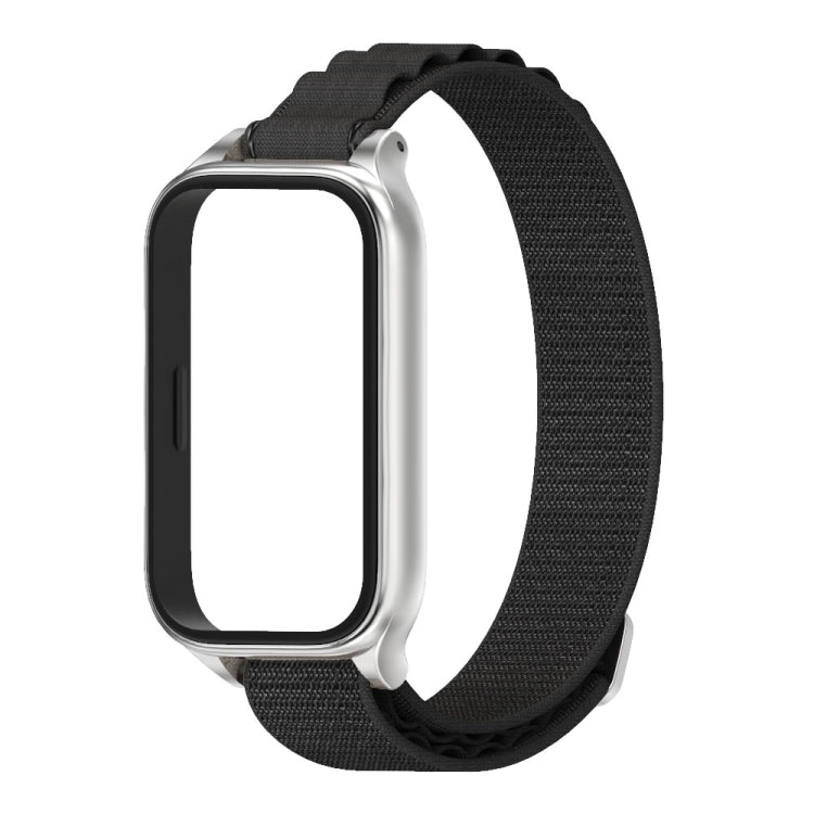 For Xiaomi Smart Band 9 Active / Redmi Band 3 Mijobs Metal Shell Nylon Watch Band
