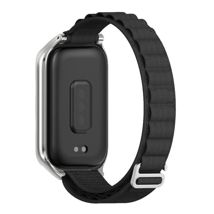For Xiaomi Smart Band 9 Active / Redmi Band 3 Mijobs Metal Shell Nylon Watch Band