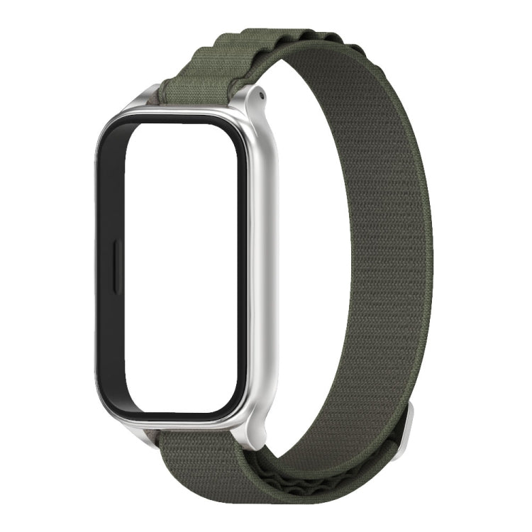 For Xiaomi Smart Band 9 Active / Redmi Band 3 Mijobs Metal Shell Nylon Watch Band