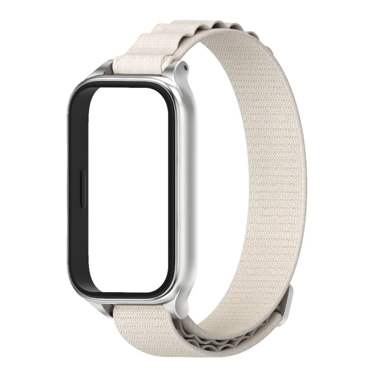 For Xiaomi Smart Band 9 Active / Redmi Band 3 Mijobs Metal Shell Nylon Watch Band