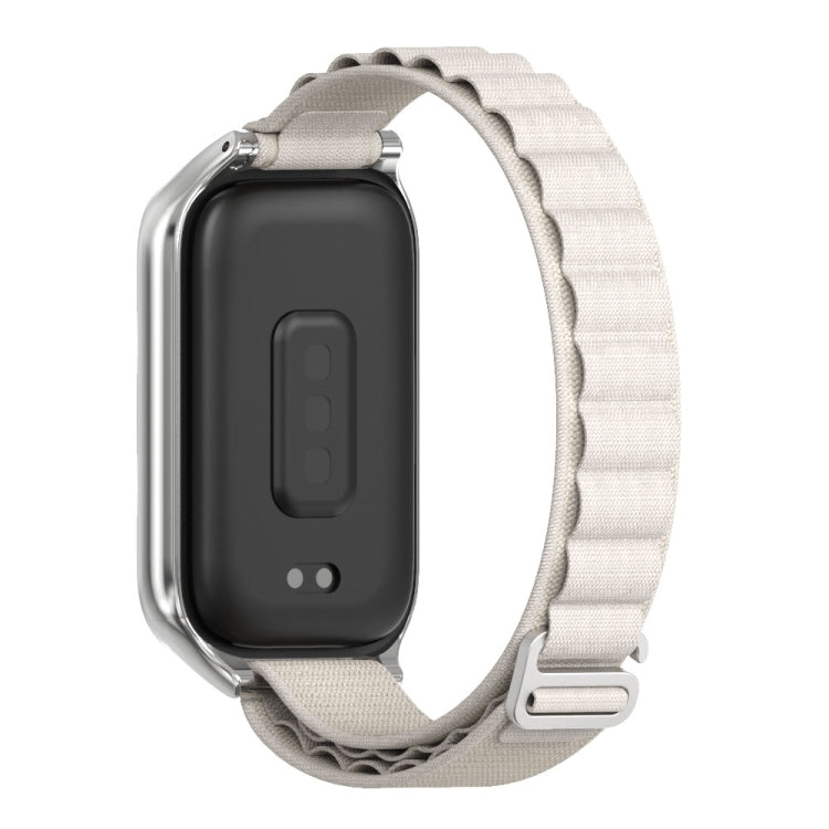 For Xiaomi Smart Band 9 Active / Redmi Band 3 Mijobs Metal Shell Nylon Watch Band