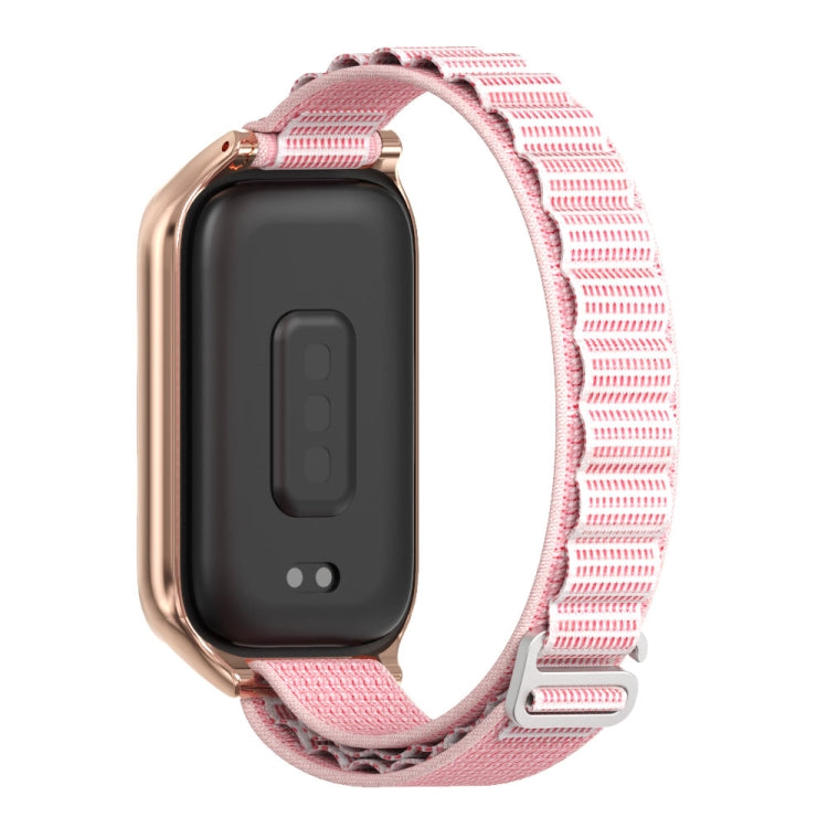 For Xiaomi Smart Band 9 Active / Redmi Band 3 Mijobs Metal Shell Nylon Watch Band