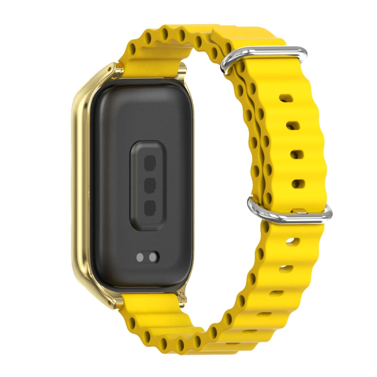 For Xiaomi Smart Band 9 Active / Redmi Band 3 Mijobs Metal Shell Marine Silicone Watch Band