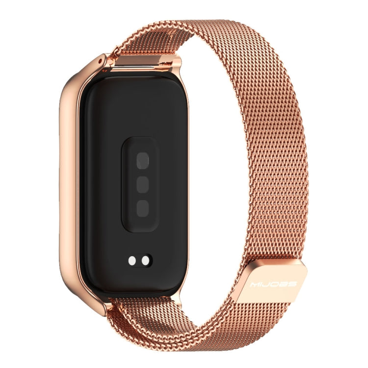 For Xiaomi Smart Band 9 Active / Redmi Band 3 Mijobs Metal Shell Milan Magnetic Watch Band