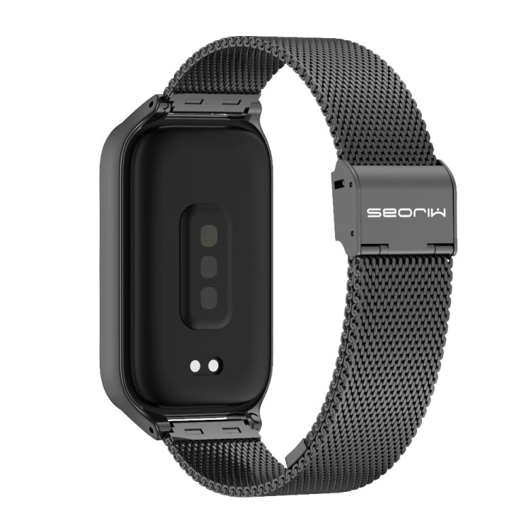 For Xiaomi Smart Band 9 Active / Redmi Band 3 Mijobs Metal Shell Milan Buckle Watch Band