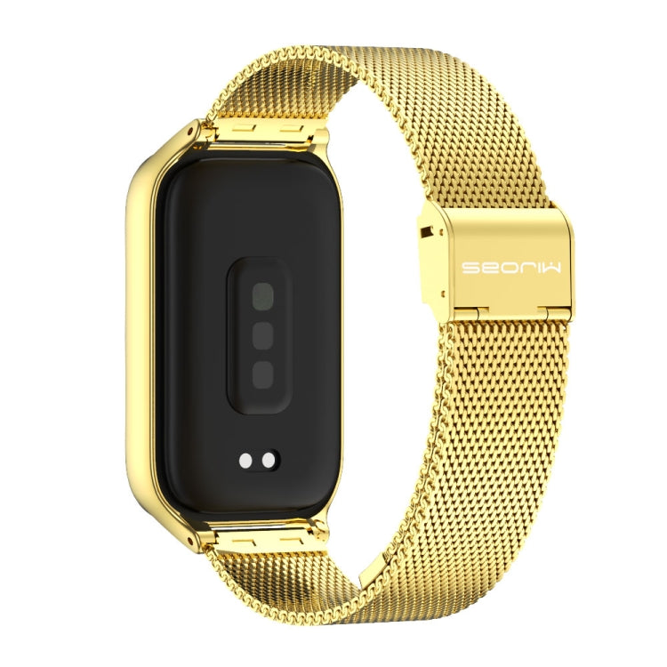 For Xiaomi Smart Band 9 Active / Redmi Band 3 Mijobs Metal Shell Milan Buckle Watch Band